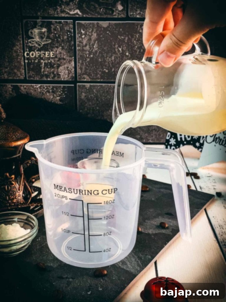 Festive Eggnog Cloud Cream 3 Add heavy cream to mixing bowl