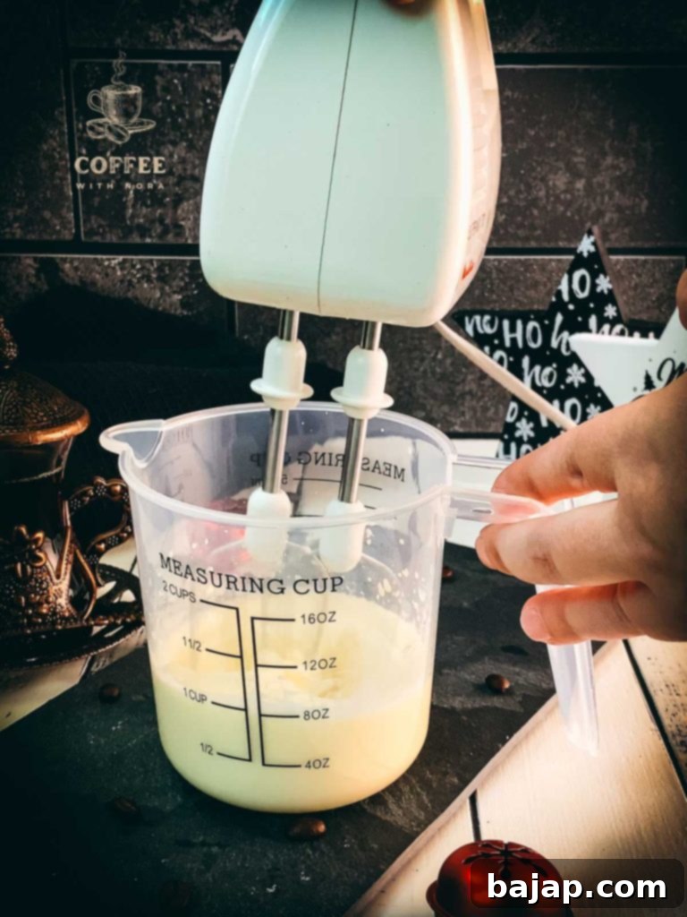 Festive Eggnog Cloud Cream 6 Mix until stiff