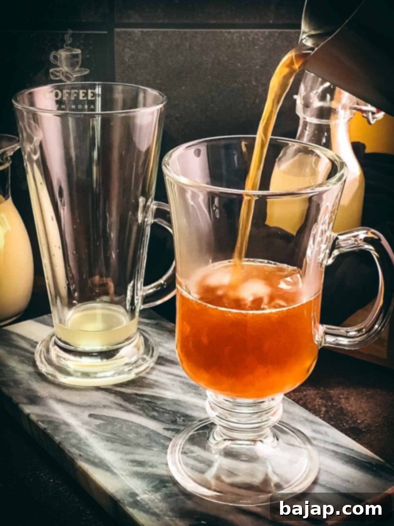 Ginger Coffee: A Zesty Brew for Immunity 3 Pour the coffee into the serving glasses.