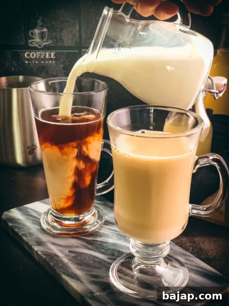 Ginger Coffee: A Zesty Brew for Immunity 4 Top your coffee with warm milk.