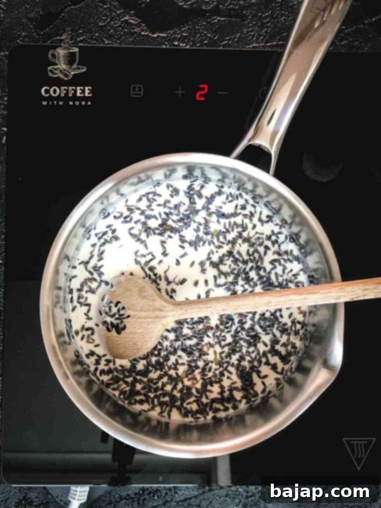 Lavender Dream Creamer 4 Lavender buds steeping in heavy cream