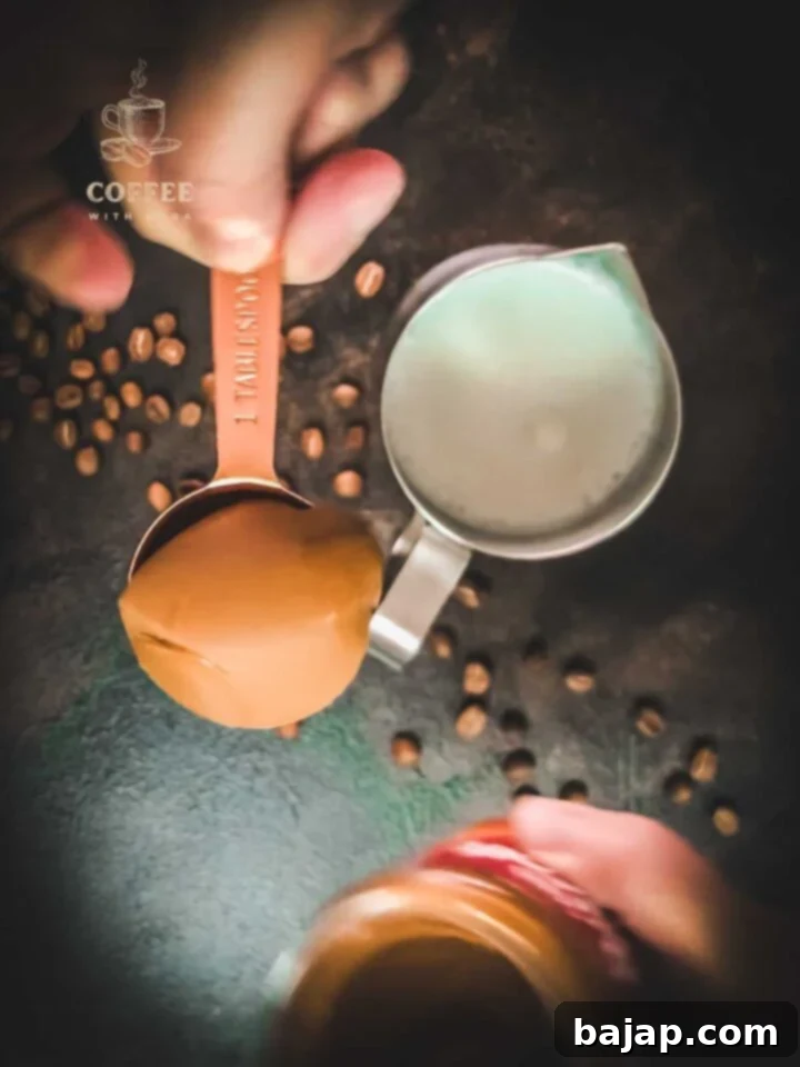 Biscoff Latte: A Simple Guide to Coffee Bliss 4 Adding Biscoff spread to milk