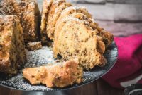 Vanilla Bean Bundt Cake with Dark Chocolate Drizzle